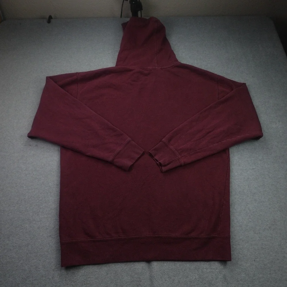 True Religion Hoodie Mens Large‎ Maroon Casual Pullover Logo Sweatshirt